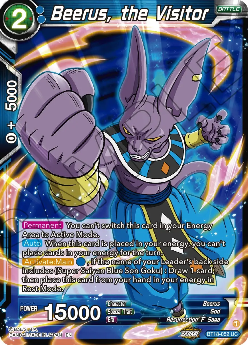 Beerus, The Visitor (Bt18-052) [Dawn Of The Z-Legends] 1