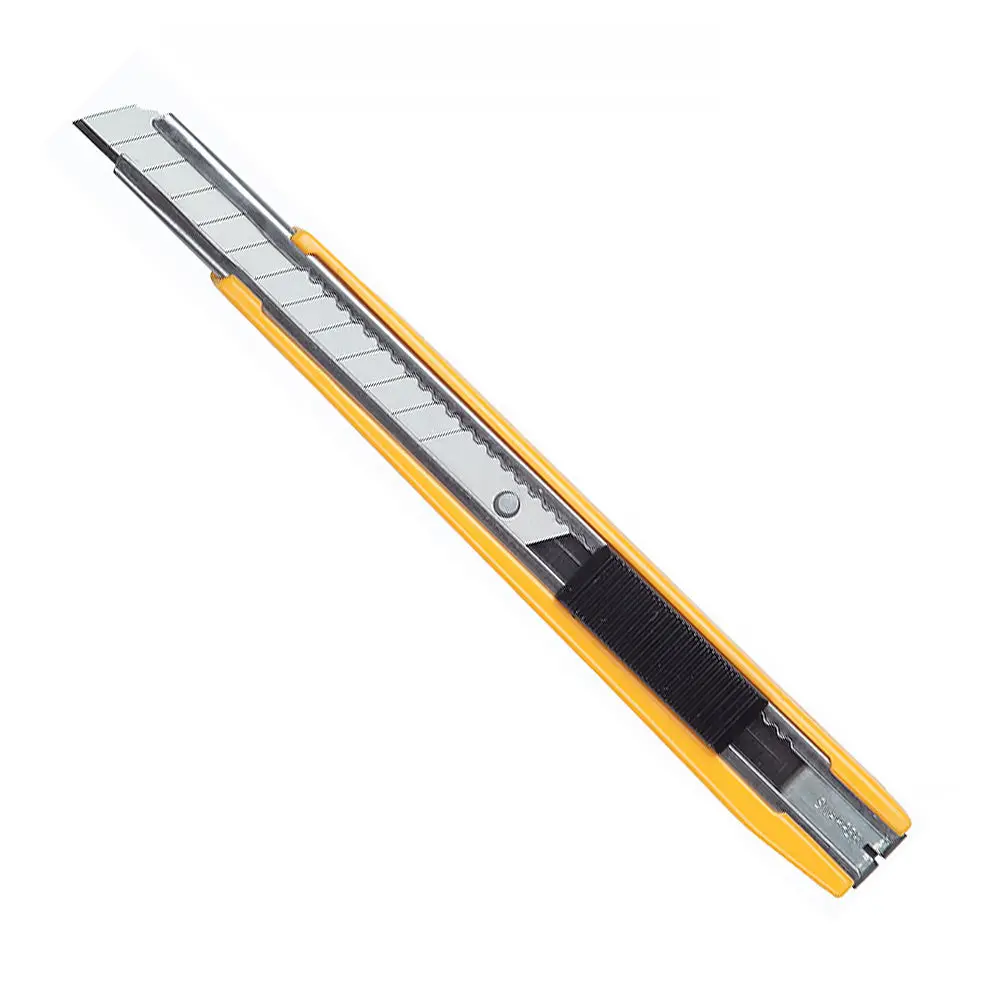 Sterling Yellow Deluxe Auto Lock Safety Box Cutter Knife 3 Blades Included 1