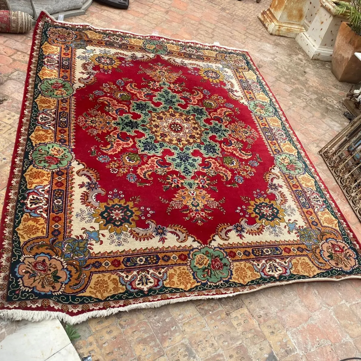 Stunning, Thick Vintage Persian Carpet 1