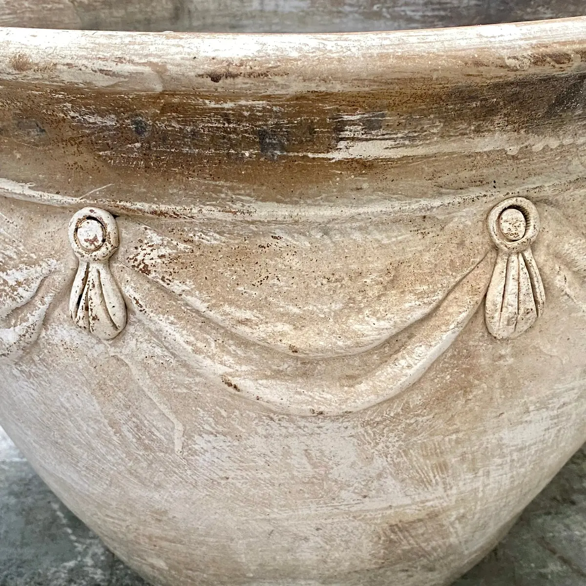 Terracotta Pot With Swag Detail - Sold 2