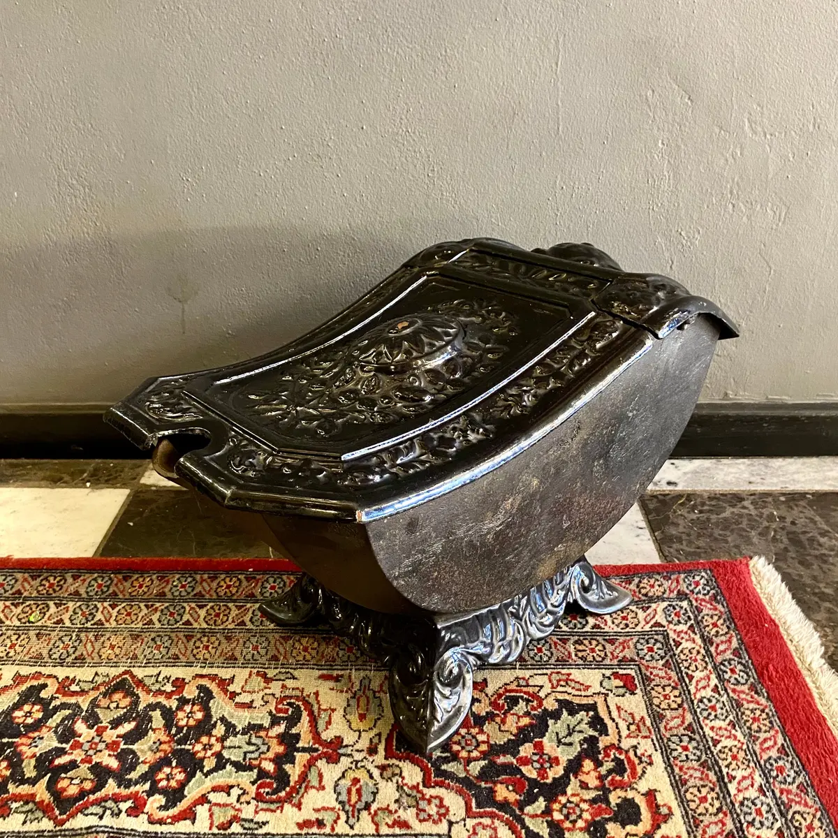 Antique Cast Iron Log Basket - Sold 1