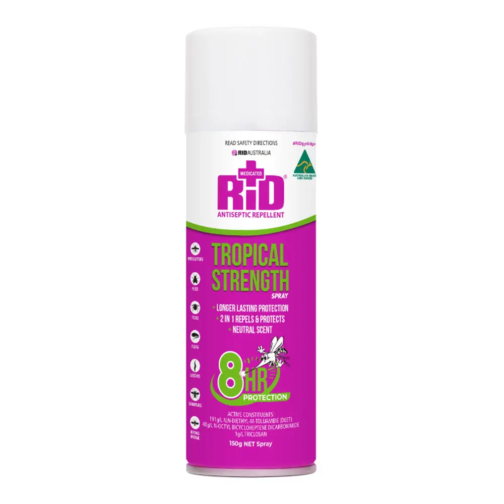 Rid Tropical Aerosol 150G Antiseptic Insect Bug Repellent 1