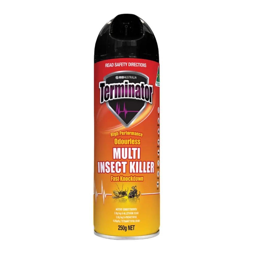 Rid Terminator Multi Insect Killer 250G Spray High Performance Odourless Bug 1