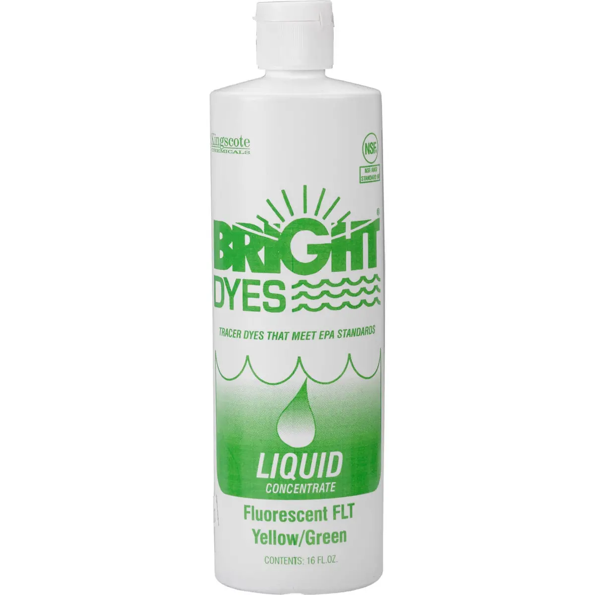 Bright Dyes Flt Yellow/Green Fluorescent Dye, 1 Pint Liquid, For Potable Water 1