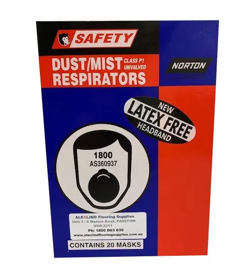 Norton Bear 1800 Dust/Mist Respirator Class P1 Unvalved Disposable 20 Pack 1
