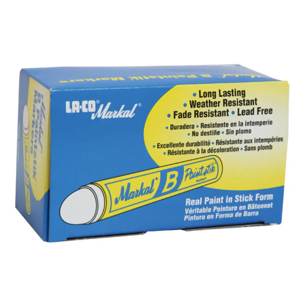 Dy-Mark Markal Paintstik B White X 12 Pack Box Paint Marker 1