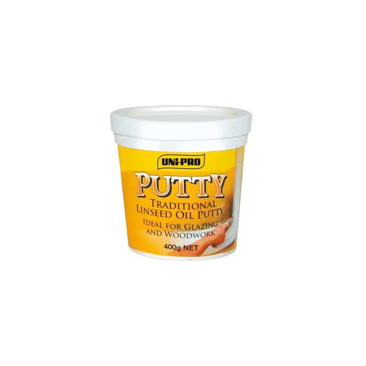 Uni-Pro Linseed Oil Putty 400Gm Window Glazing Compound Timber Repair 1