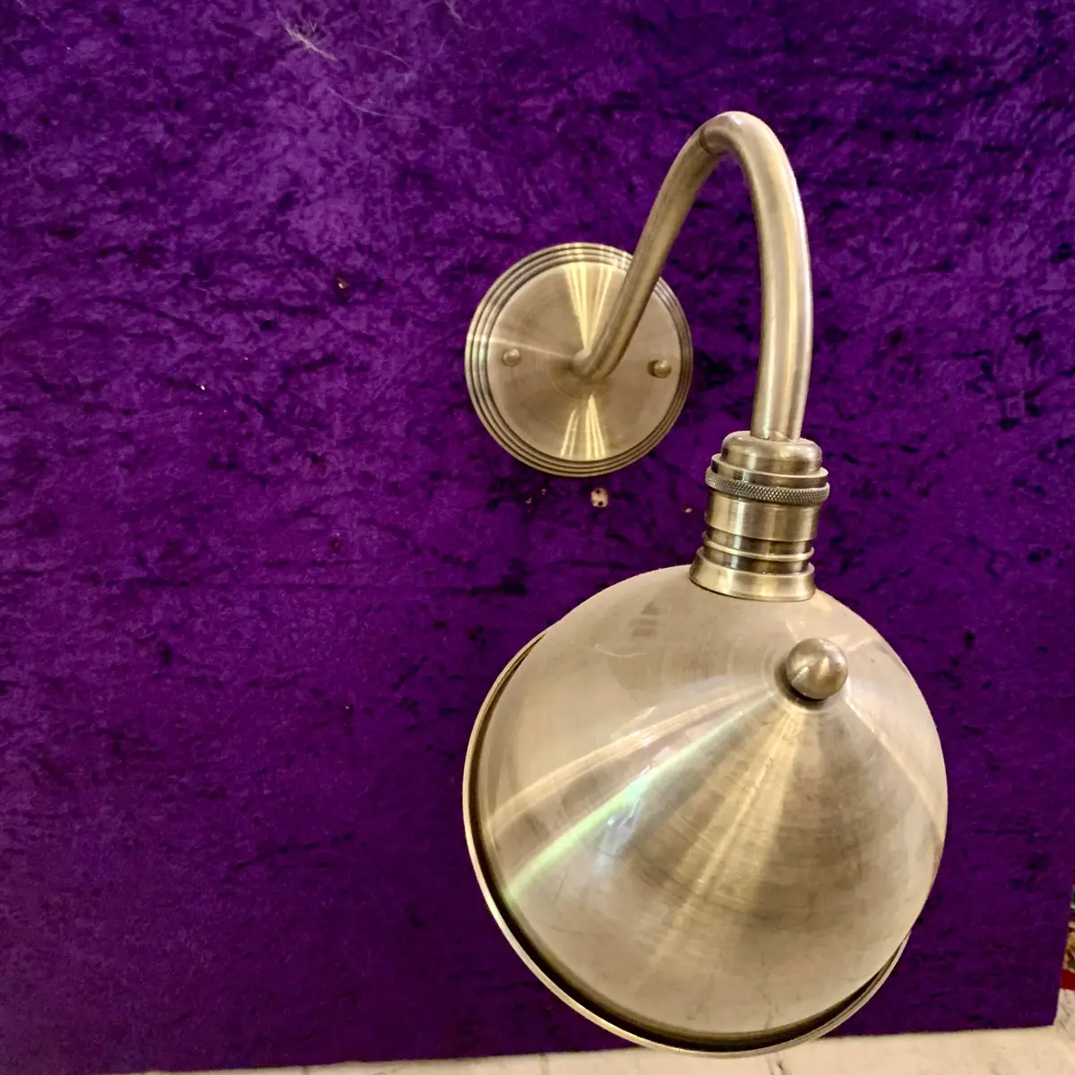 Polished Nickel Wall Lamp Sconce - Sold 2
