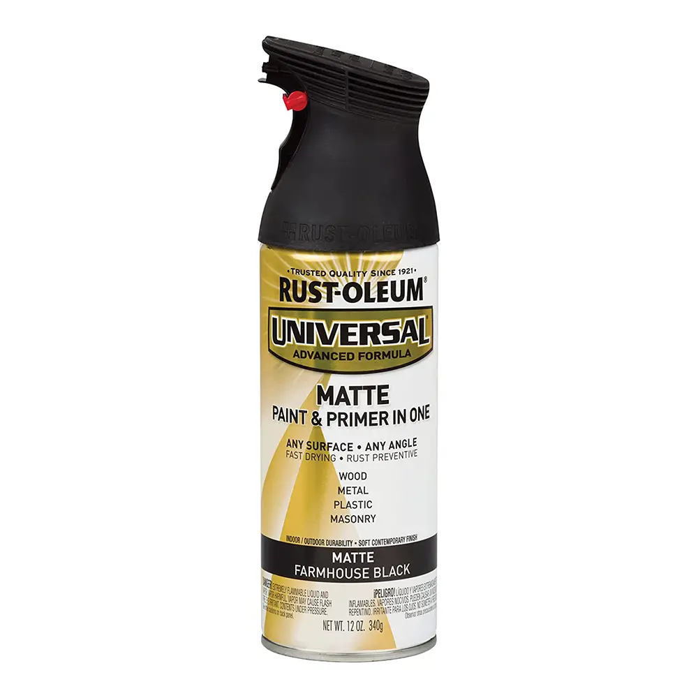 Rust-Oleum Universal Paint & Primer Spray Paint 340G Aerosol Matte Farmhouse Black 1