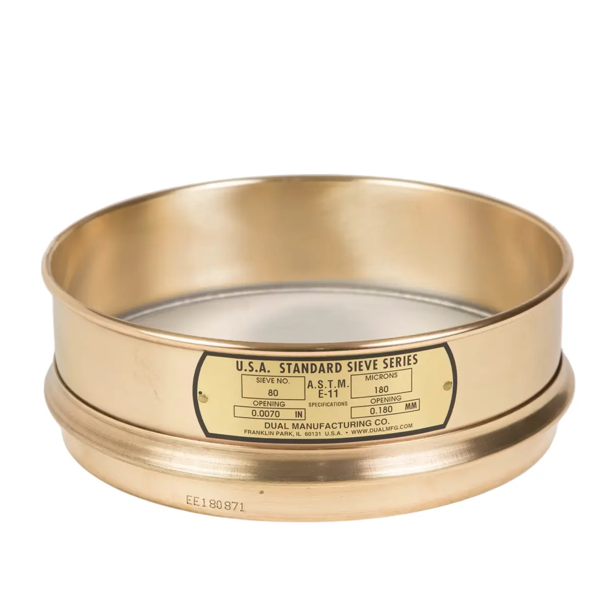 Sieves, 8" Diameter, Brass Framed, Stainless Steel Mesh (Various Mesh Sizes) 1