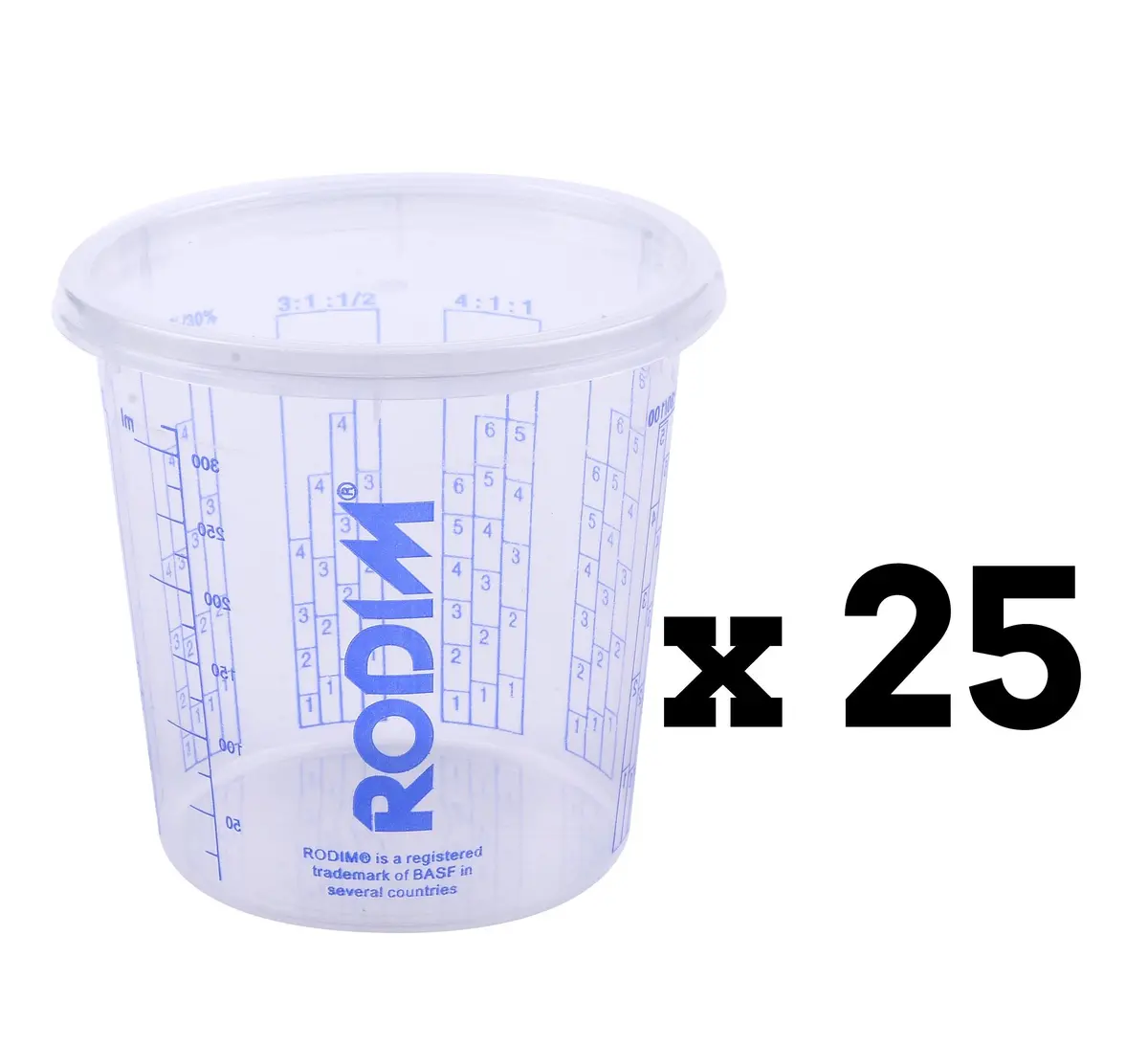 Rodim Automotive Calibrated Graduated Paint Mixing Cups 400Ml X 25 Pack 1