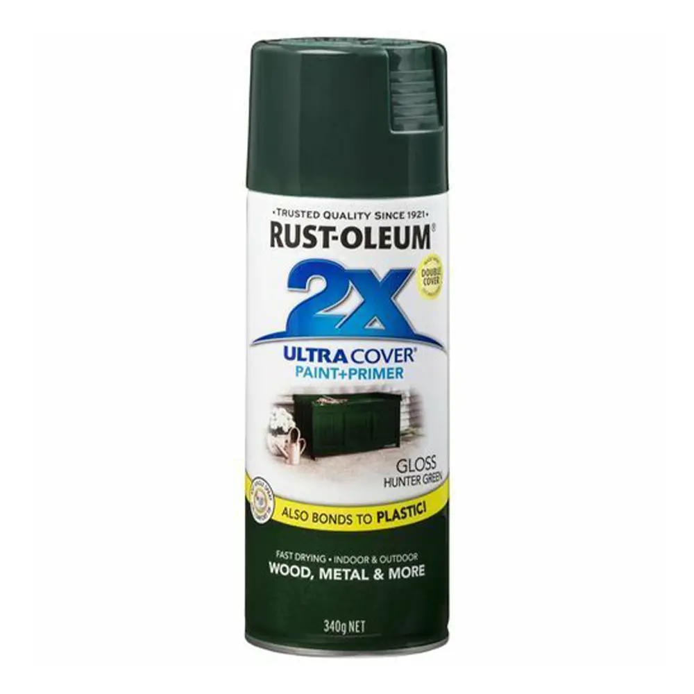 Rust-Oleum 2X Gloss Paint & Primer Spray Paint 340G Hunter Green 1