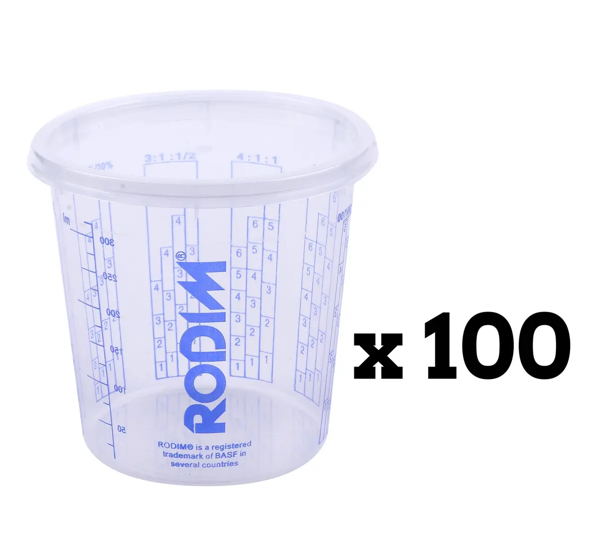 Rodim Calibrated Graduated Automotive Paint Mixing Cups 400Ml X 100 Basf Glasurit 1