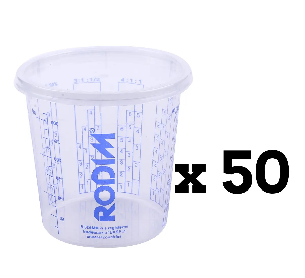Basf Rodim Calibrated Graduated Automotive Paint Mixing Cups 400Ml X 50 Glasurit 1