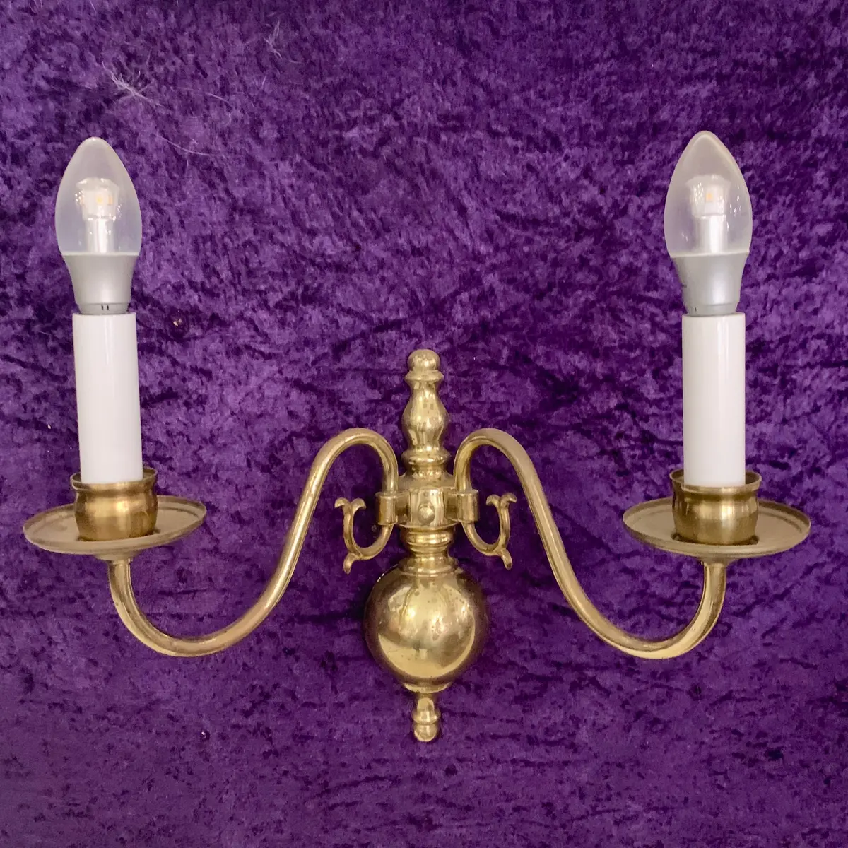 Pair Of Ornate Brass Flemish Wall Sconces - Sold 1