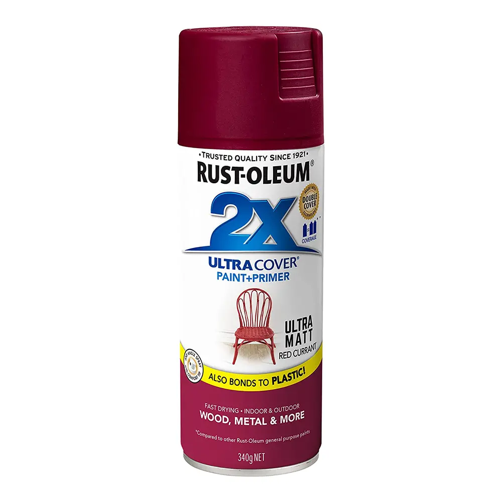 Rust-Oleum 2X Ultra Cover Matt Paint & Primer Spray Paint 340G Red Currant 1