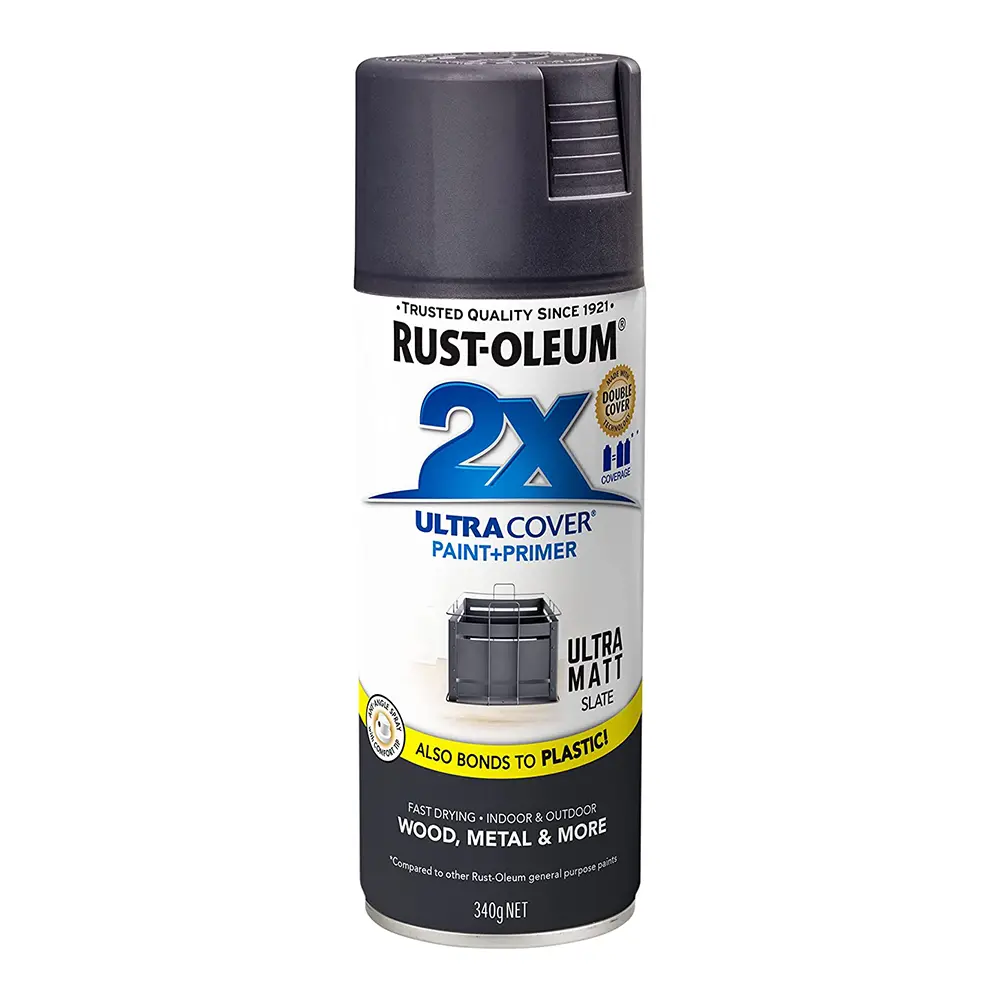 Rust-Oleum 2X Ultra Cover Matt Paint & Primer Spray Paint 340G Slate 1