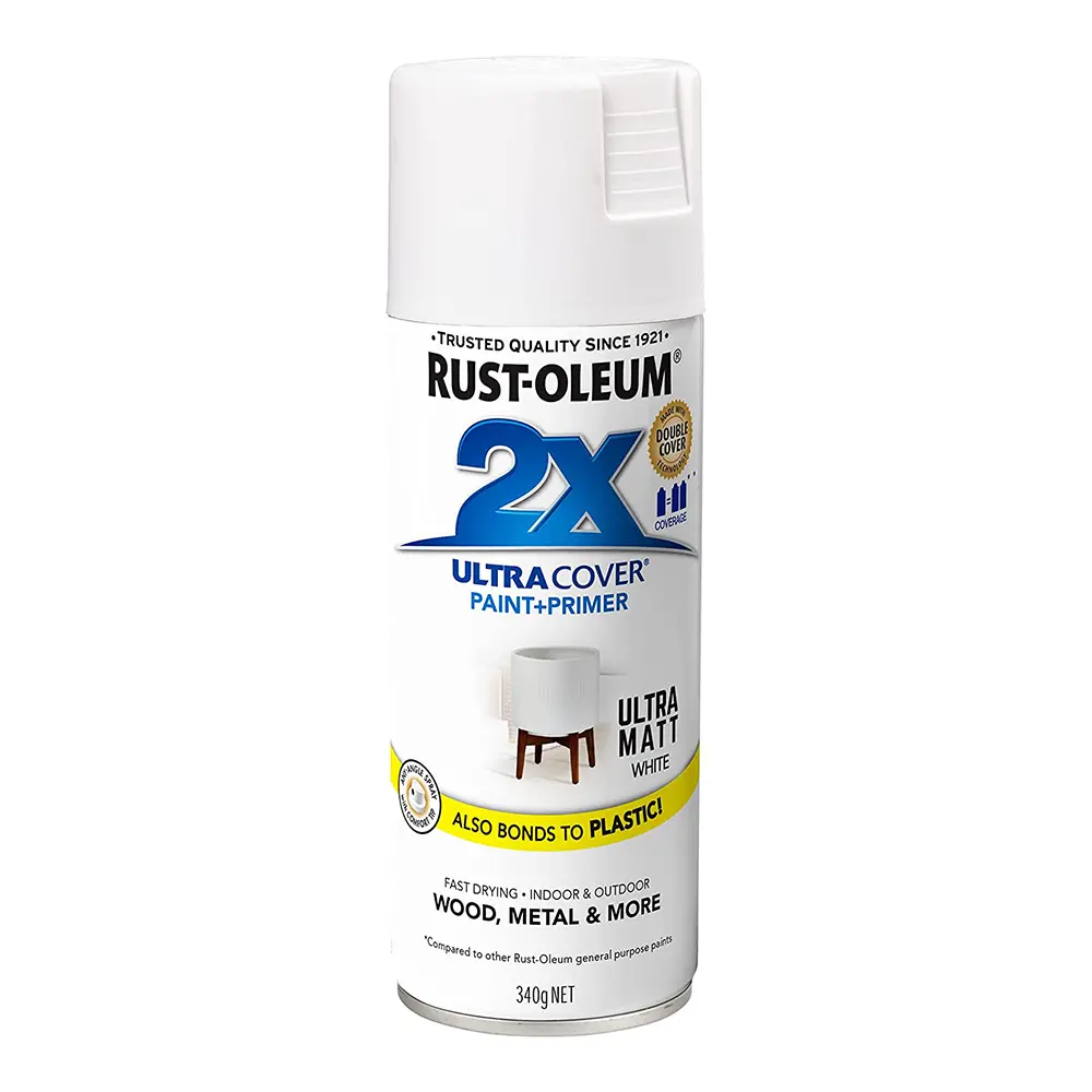 Rust-Oleum 2X Ultra Cover Matt Paint & Primer Spray Paint 340G White 1