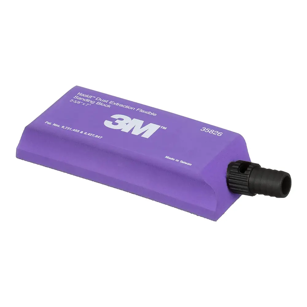 3M 35826 Hookit Flexible Sanding Block 178Mm X 67Mm Dust Free Vacuum Purple 1