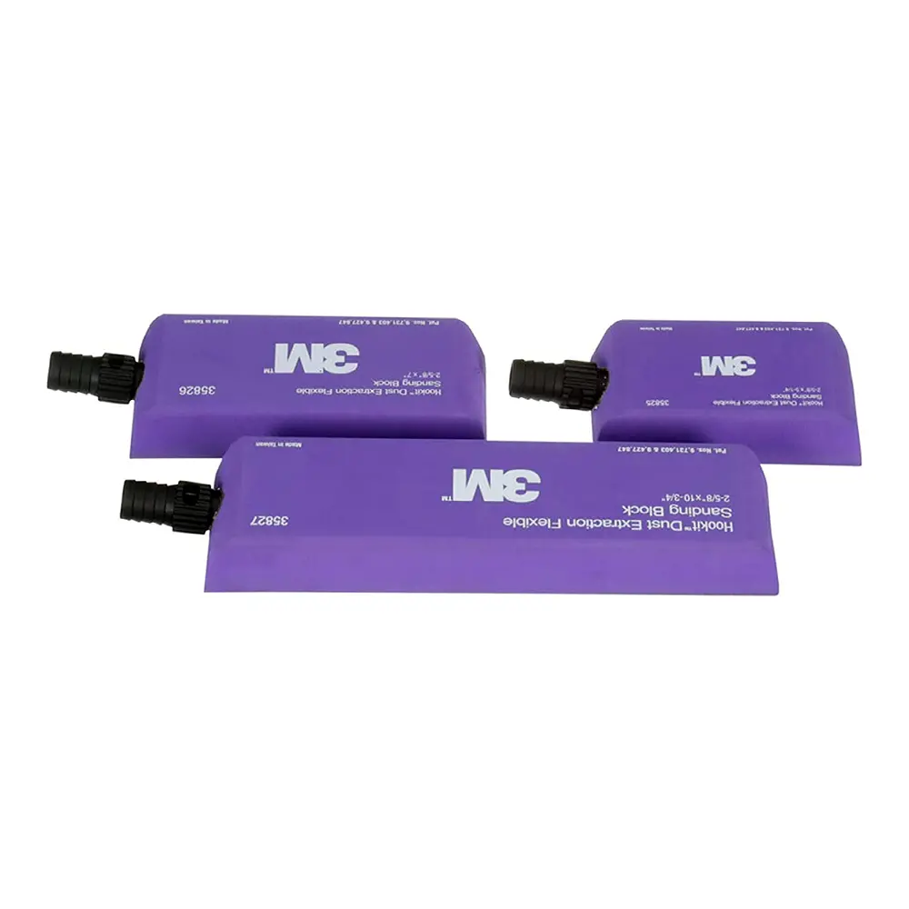3M 35829 Hookit Flexible Sanding Block Kit Dust Free Vacuum Purple 1