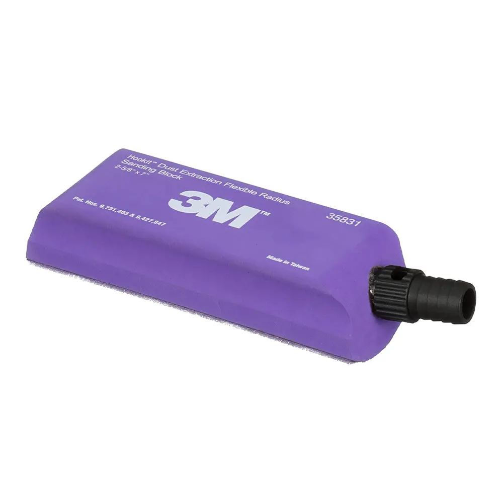 3M 35831 Hookit Flexible Radius Sanding Block 178Mm X 66Mm Dust Free Vacuum Purple 1