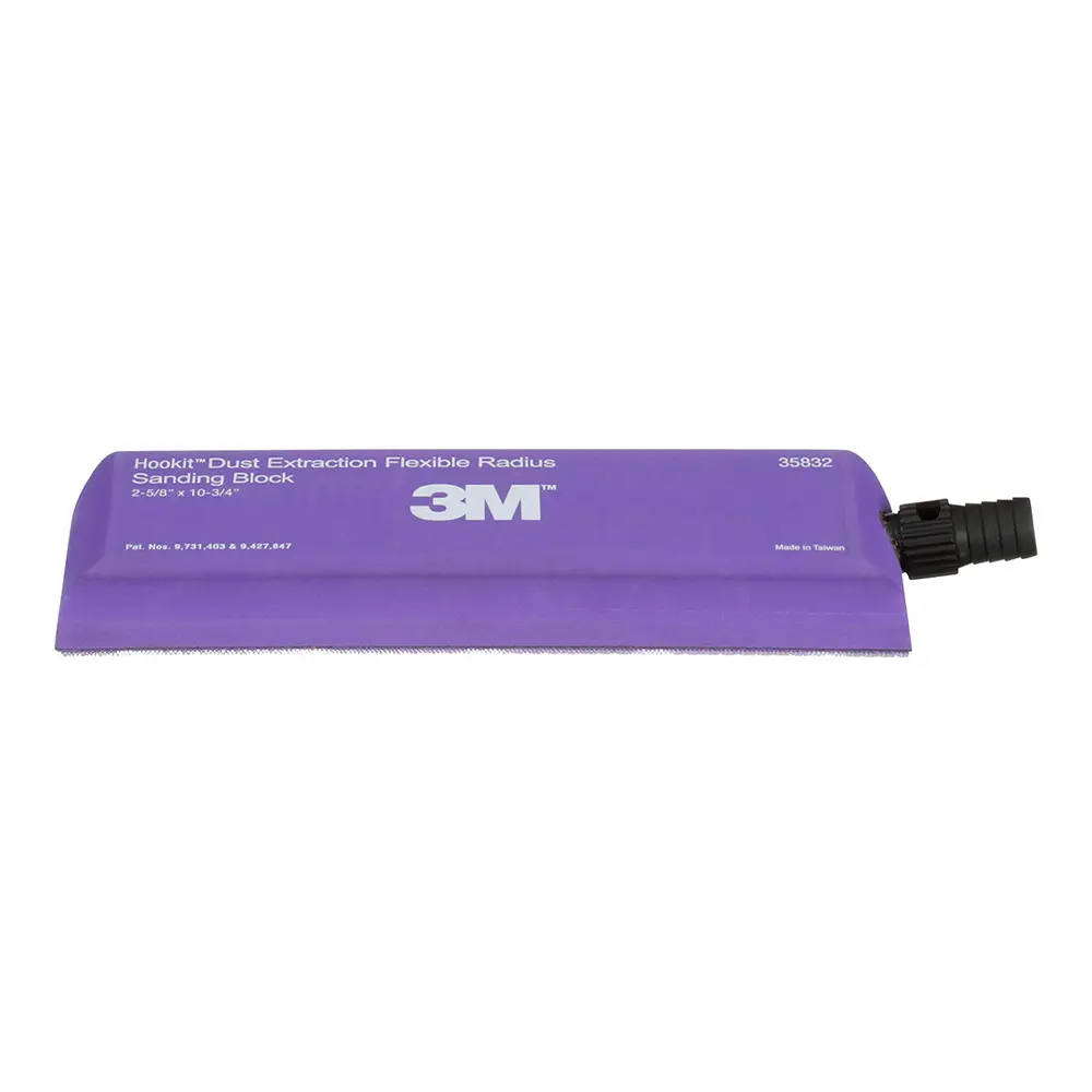 3M 35832 Hookit Flexible Radius Sanding Block 273Mm X 66Mm Dust Free Vacuum Purple 1