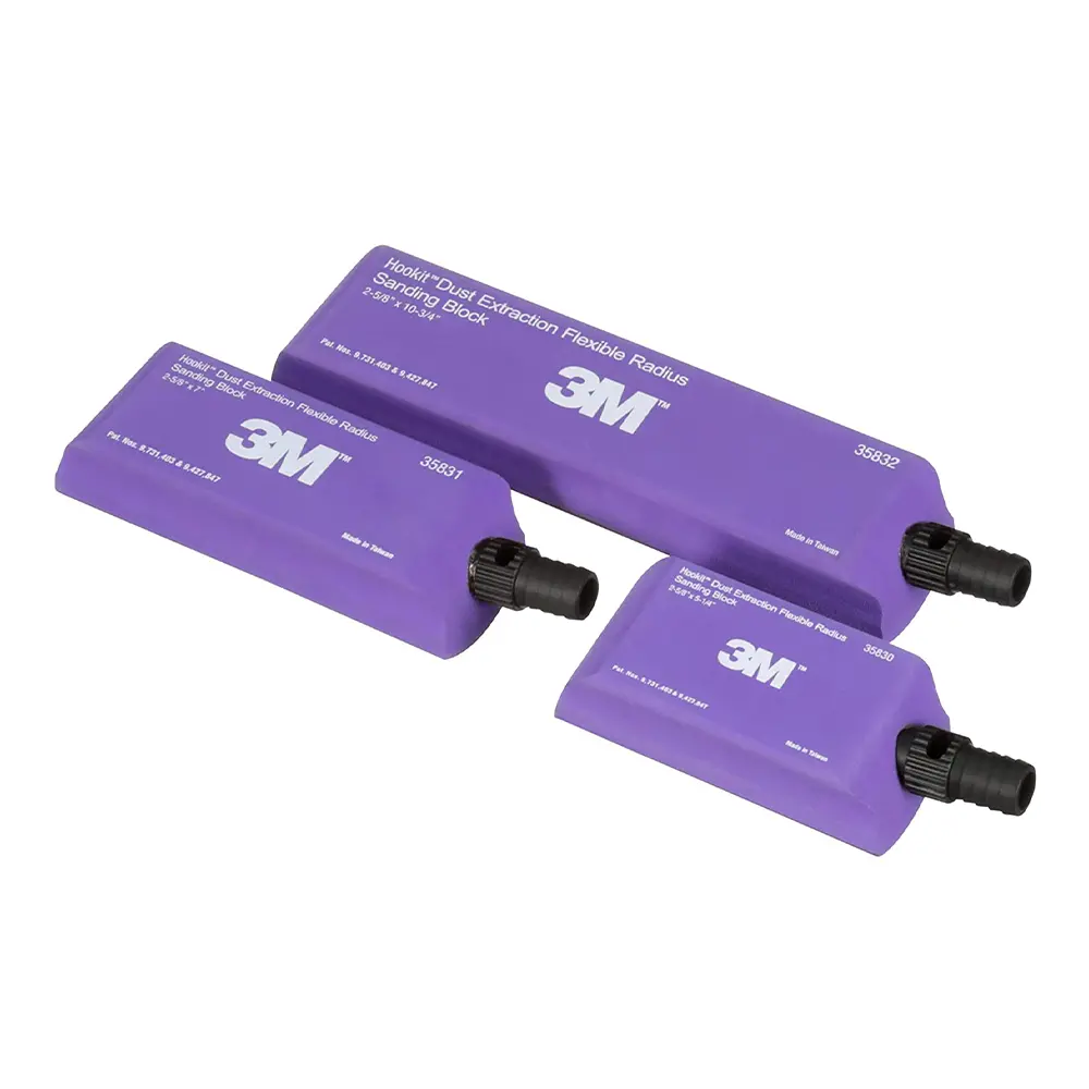 3M 35833 Hookit Flexible Radius Sanding Block Kit Dust Free Vacuum Purple 1