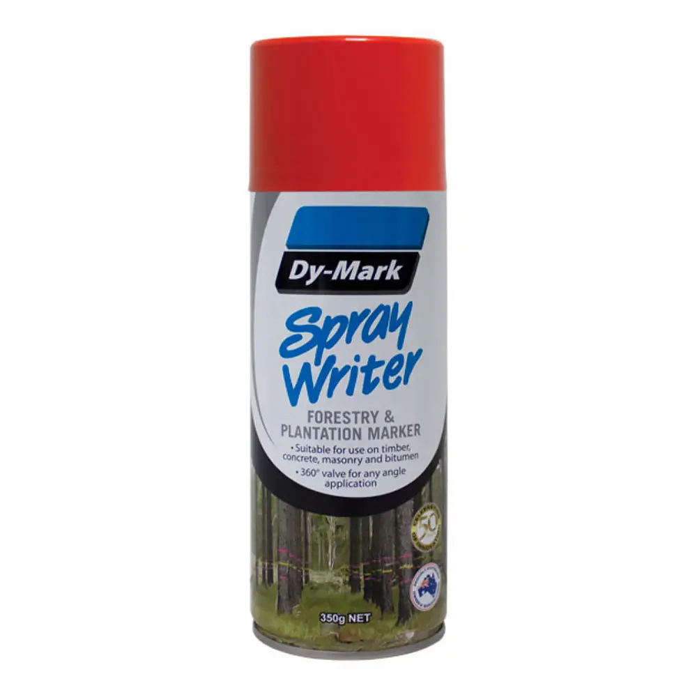 Dy-Mark Spray Writer Forestry & Plantation Marker Paint Red 350G Aero 1