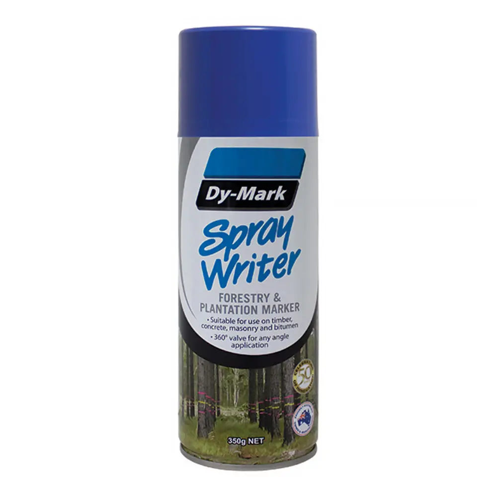 Dy-Mark Spray Writer Forestry & Plantation Marker Paint Blue 350G Aero 1