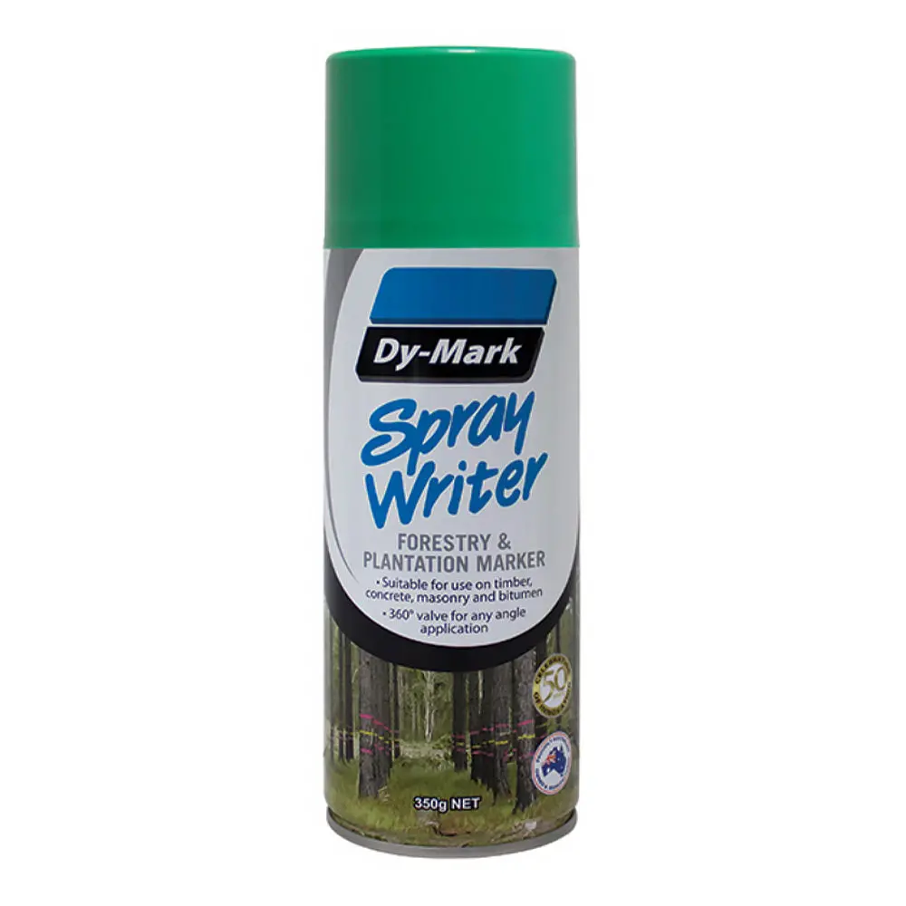 Dy-Mark Spray Writer Forestry & Plantation Marker Paint Green 350G Aero 1