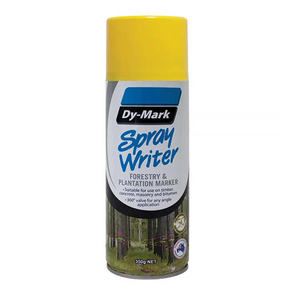 Dy-Mark Spray Writer Forestry & Plantation Marker Paint Yellow 350G Aero 1