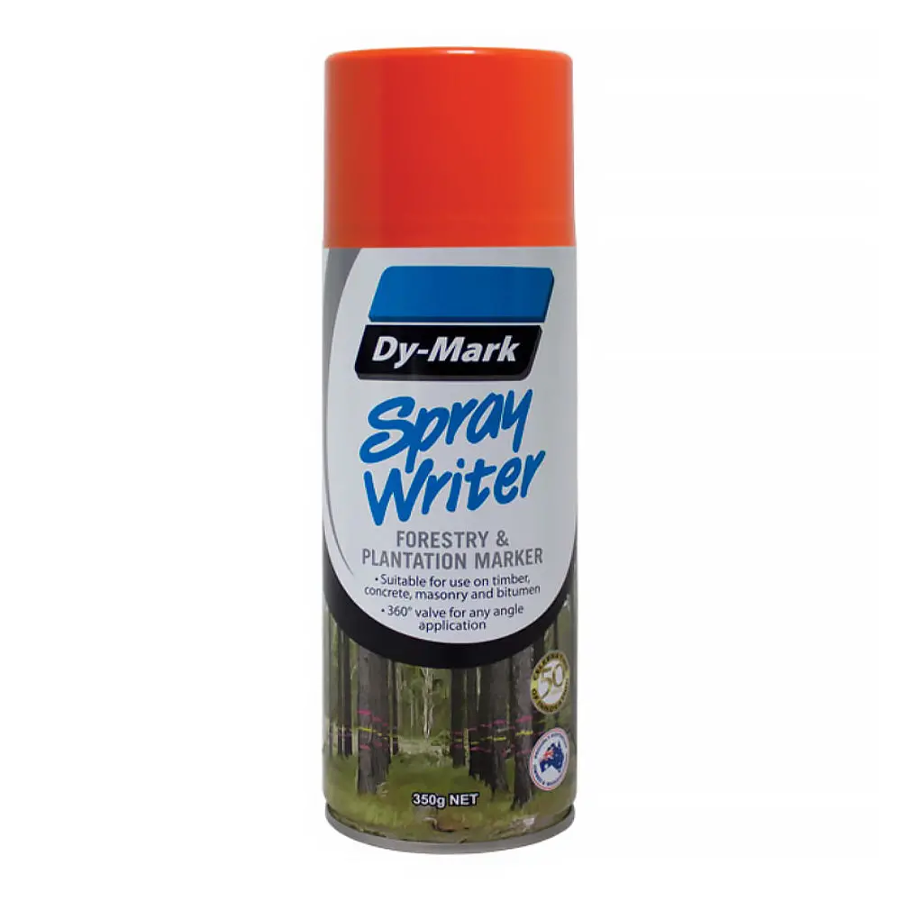 Dy-Mark Spray Writer Forestry & Plantation Marker Paint Orange 350G Aero 1