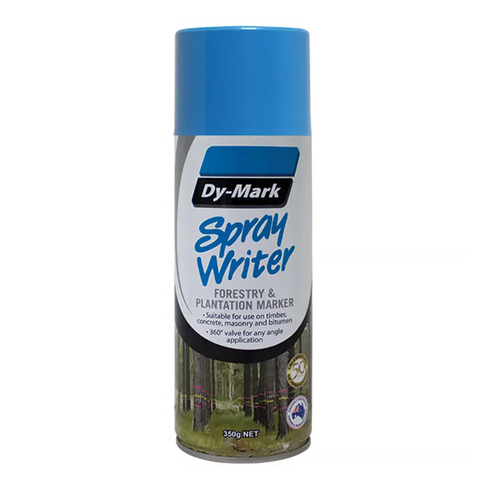 Dy-Mark Spray Writer Forestry & Plantation Marker Paint Fluro Blue 350G Aero 1