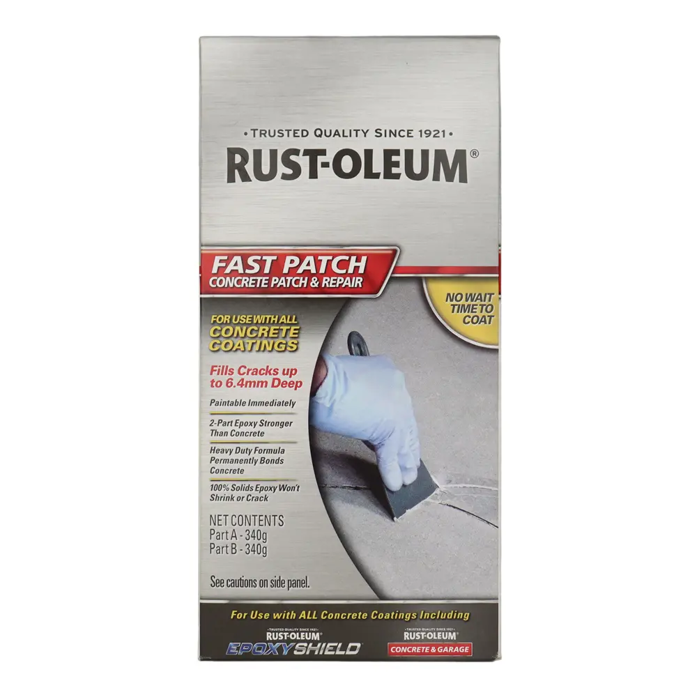 Rustoleum Concrete Fast Patch & Repair 0.95L Grey Paintable Epoxy Filler 1