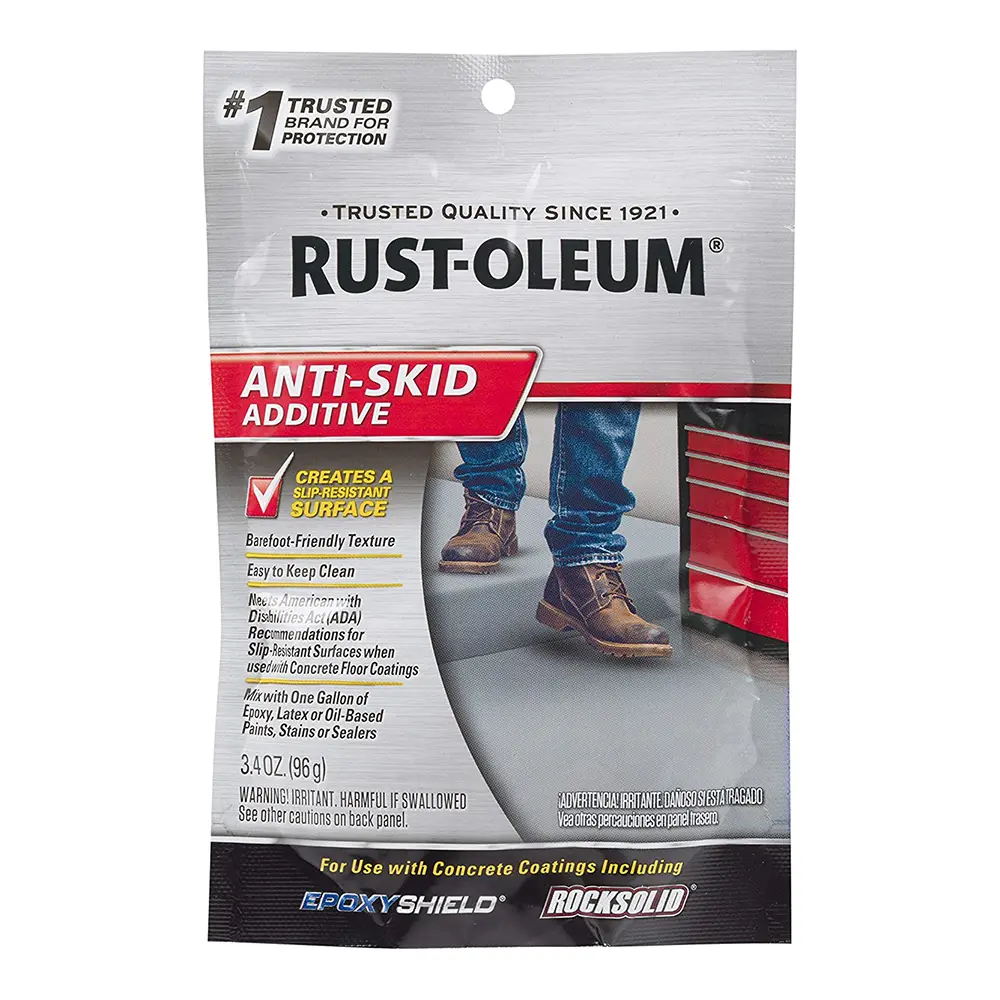 Rustoleum Anti Skid Additive 96G Epoxyshield Rocksolid Concrete Coating Slip 1
