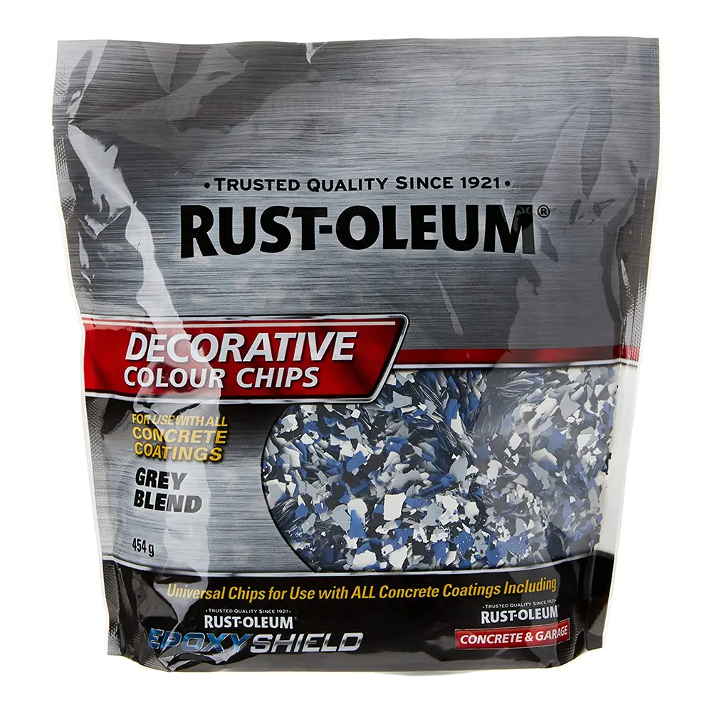 Rustoleum Decorative Colour Chips 454G Grey Epoxyshield Rocksolid Concrete Coating 1