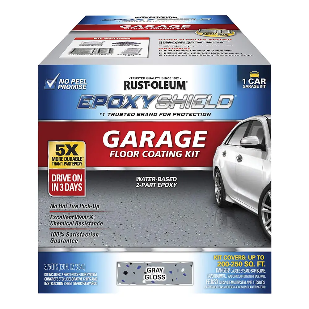 Rustoleum Epoxyshield Garage Floor Coating 3.55L Kit Gloss Grey Concrete Sealer 1