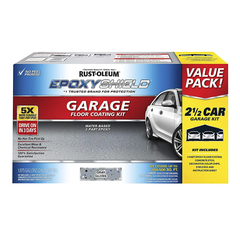 Rustoleum Epoxyshield Garage Floor Coating 7.1L Kit Gloss Grey Concrete Sealer 1
