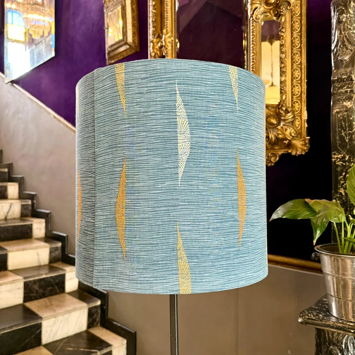 Mid Century Style Linen Lamp Shade 1