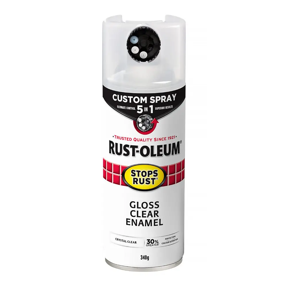 Rust-Oleum Stops Rust Custom Spray Paint 5 In 1 Protective Enamel 340G Gloss Clear 1
