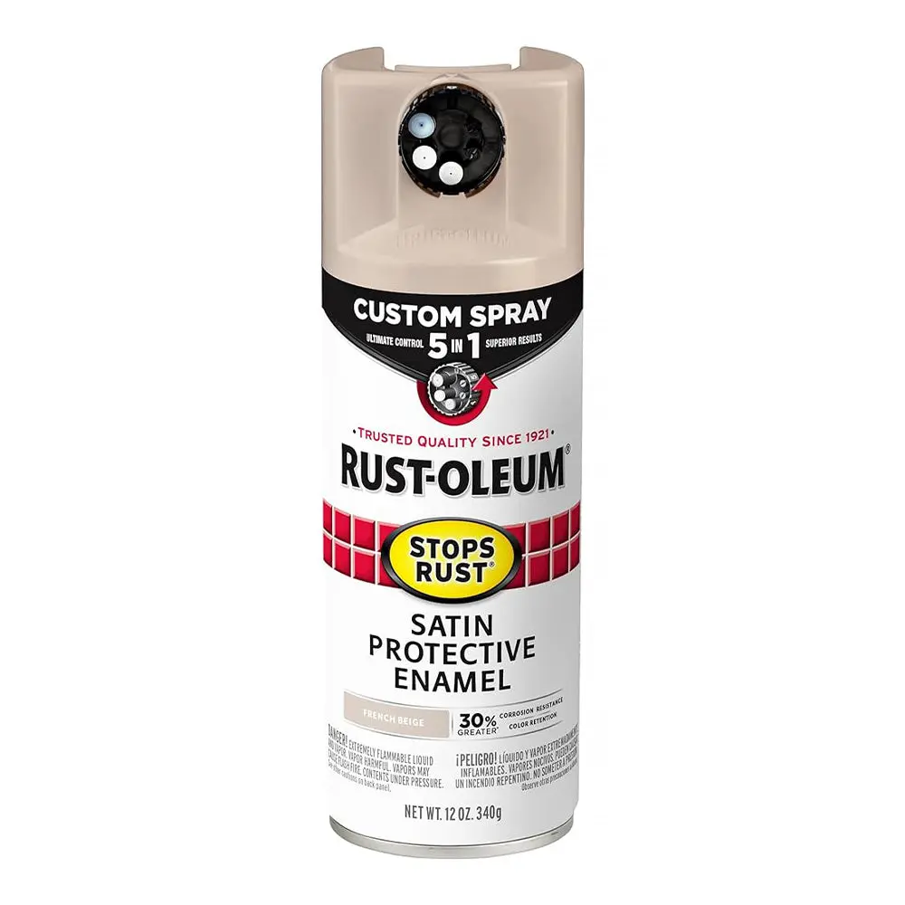 Rust-Oleum Stops Rust Custom Spray Paint 5 In 1 Protective Enamel 340G Satin French Beige 1