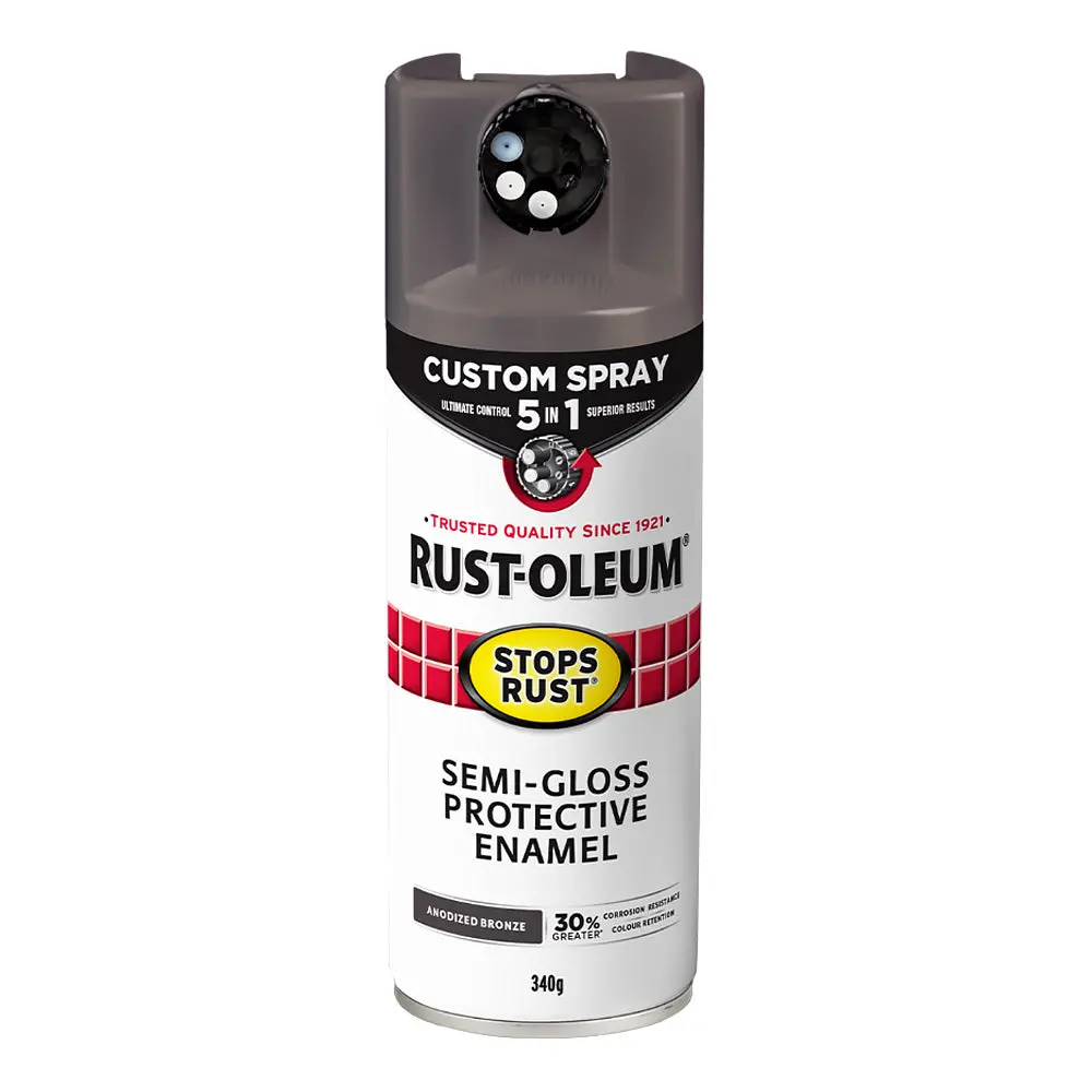 Rust-Oleum Stops Rust Custom Spray Paint 5 In 1 Protective Enamel 340G Semi Gloss Anodized Bronze 1
