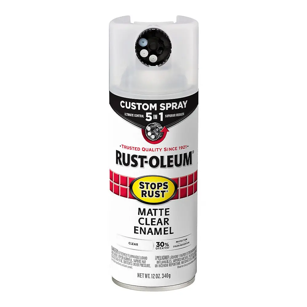Rust-Oleum Stops Rust Custom Spray Paint 5 In 1 Protective Enamel 340G Matte Clear 1