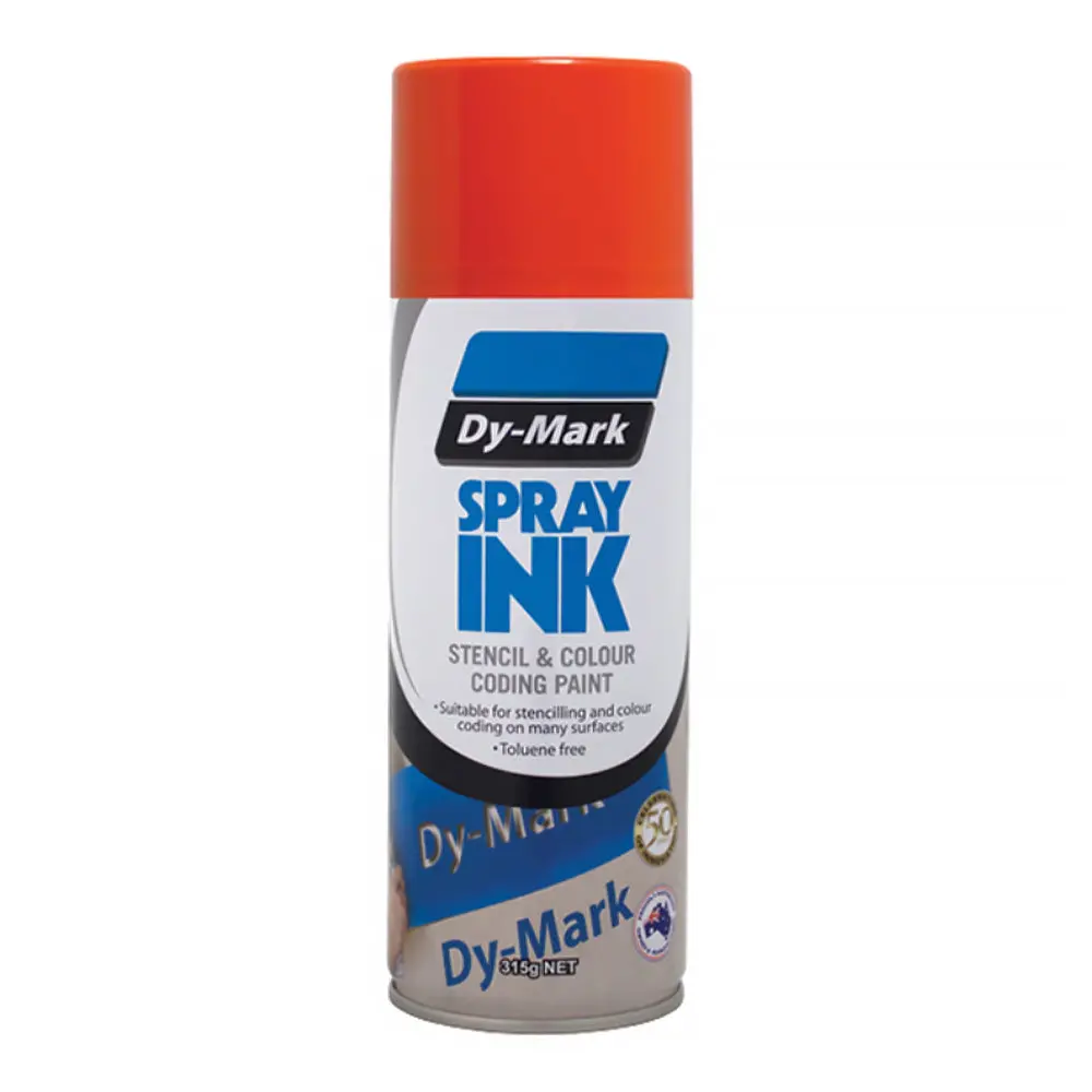 Dy-Mark Spray Ink 315G Orange Aerosol Stencil & Colour Coding Paint 1