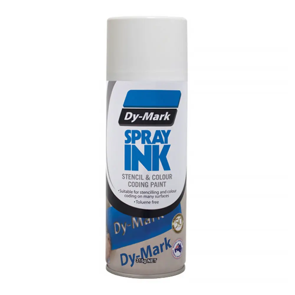 Dy-Mark Spray Ink 315G White Aerosol Stencil & Colour Coding Paint 1