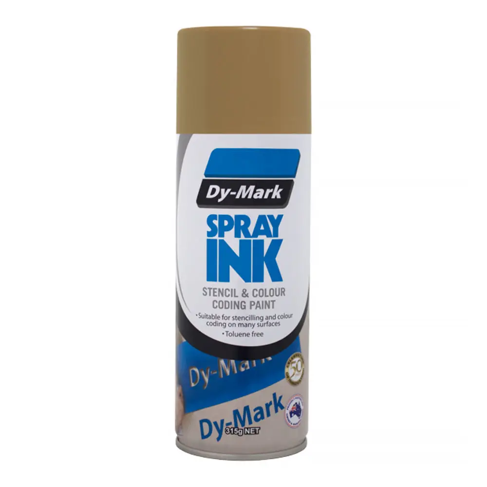 Dy-Mark Spray Ink 315G Covers Over Tan Aerosol Stencil & Colour Coding Paint 1