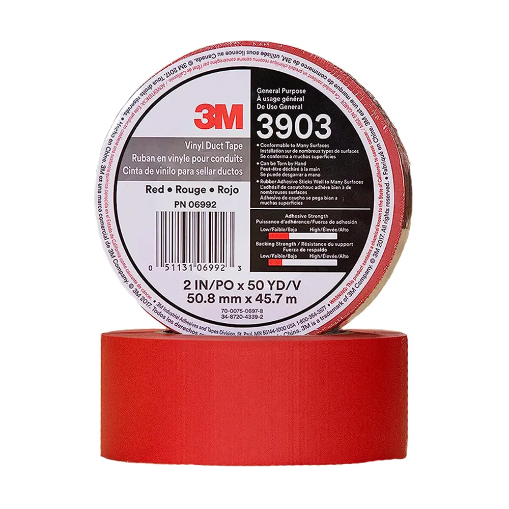 3M 3903 General Purpose Red Vinyl Duct Tape 50Mm X 45.7M Roll 1