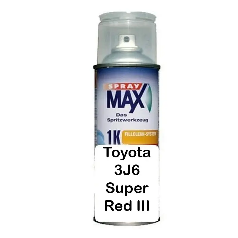Auto Car Touch Up Paint 298 Ml Can For Toyota 3J6 Super Red Iii 1