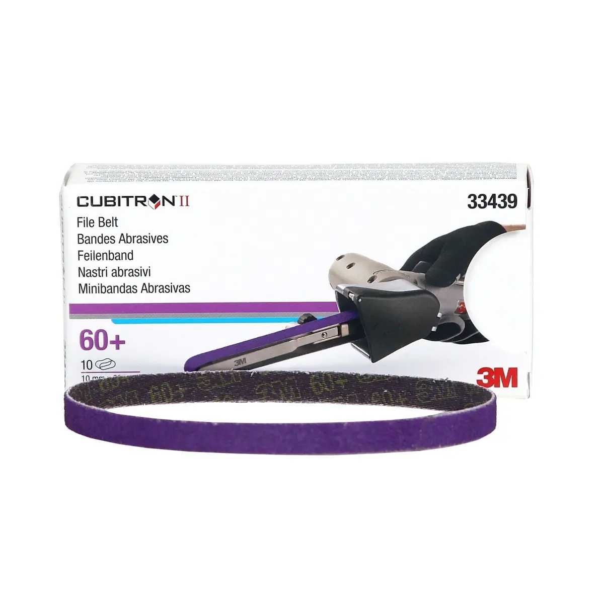 3M Cubitron Ii File Belt 10Mm X 330Mm 60+ Grade 33439 10 Pack 1