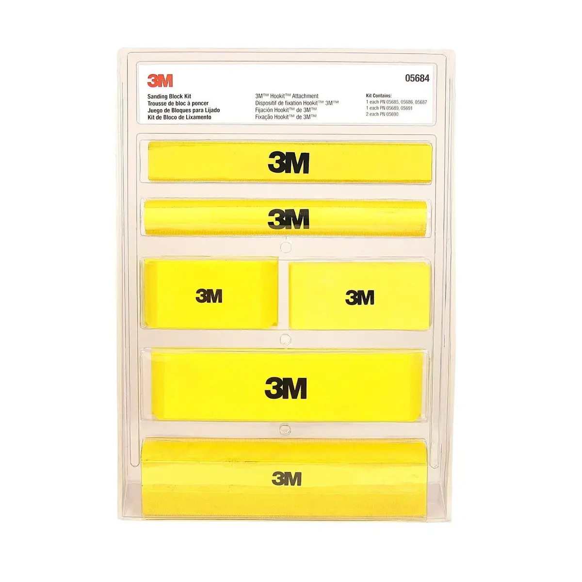 3M 05684 Automotive Hookit Sanding Block Kit 3M Trade Marine 7 Piece Set 1